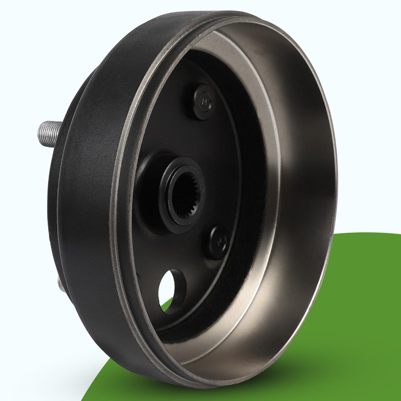 Golf Cart Brake Drum/Hub Assembly, Fit for EZGO TXT 1982-Up Electric and 1982-1993 2-Cycle Gas, 24 Teeth Splines Brake Hub Drum Assembly, Replaces OEM# 19186G1P 19186-G1P 19186-G1 1 Pack.