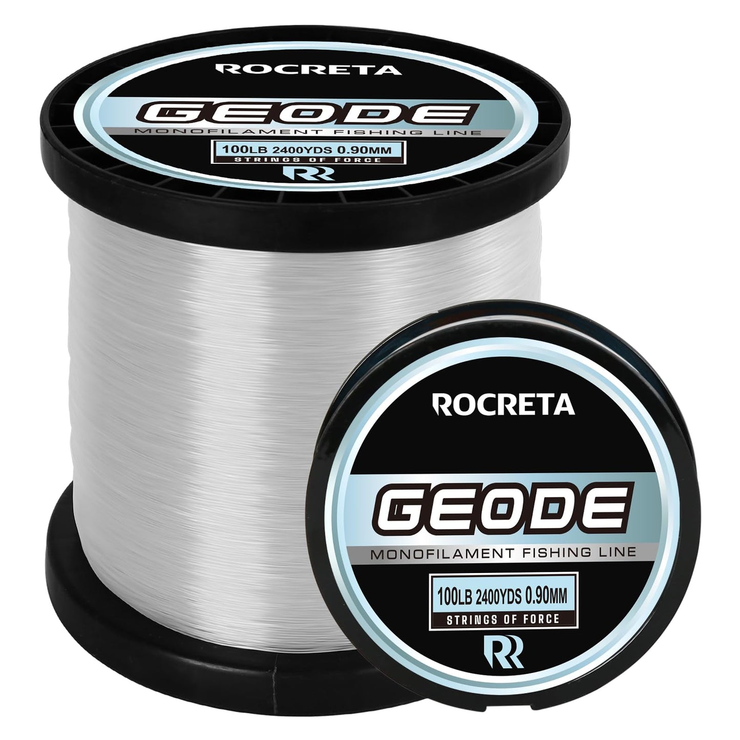 ROCRETA Geode Monofilament Fishing Line - Premium Resistant Nylon Mono Fishing Line 3-100lb - Superior Freshwater & Saltwater Mono Leader Materials 500/1200/2400yds