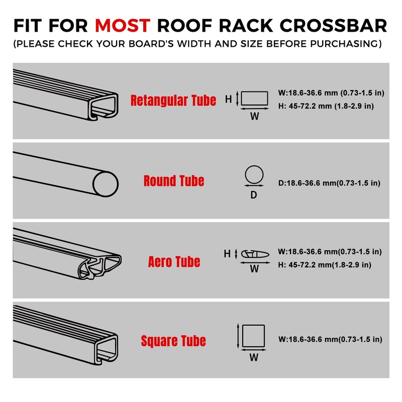 LINGVUM Ski and Snowboard Roof Racks with Anti-Theft Lock, 24.3" Universal Ski Roof Rack Carrier - Fits 6 Pairs Skis or 4 Snowboards, Black