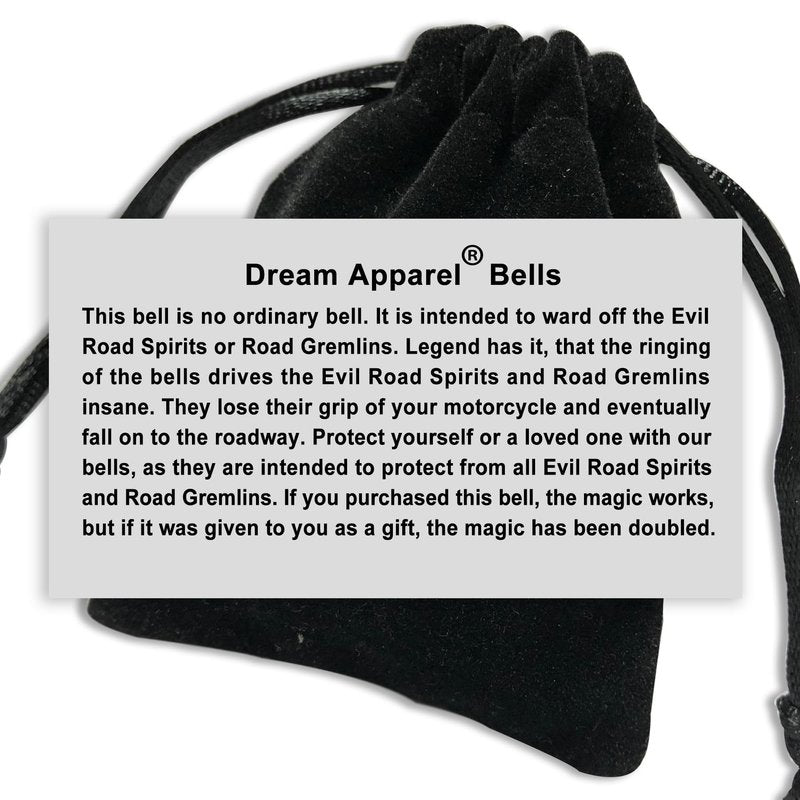 Dream Apparel Motorcycle Bell Guardian Angel Drive Away Gremlin, Biker Bell for Men Women Rider Riding with Hanger, Good Luck Gift Accessories