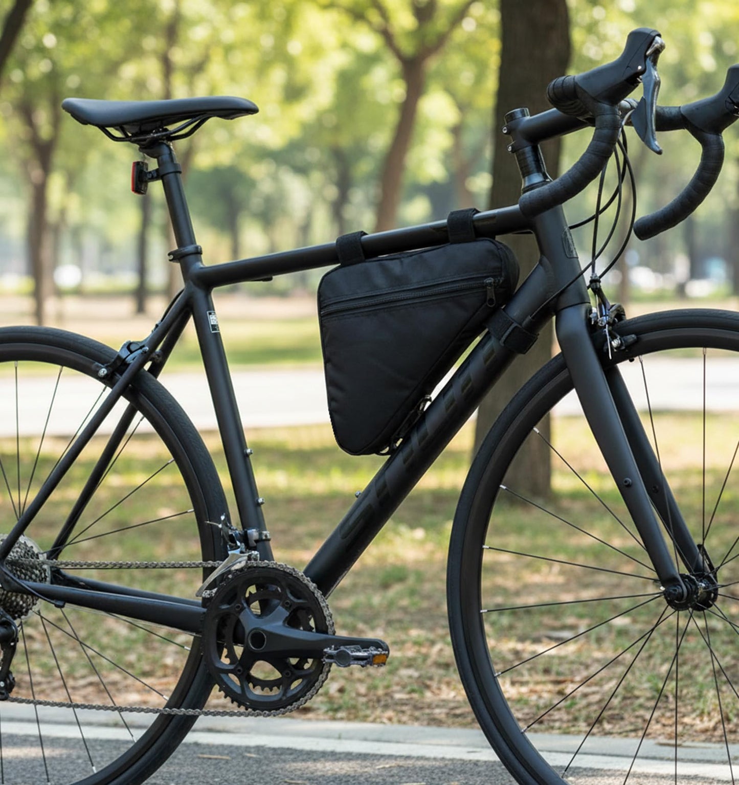 ValueBargain Bike Bags for Bicycles Frame, Bike Bag Frame, Lightweight Cycling Storage Pouch for Road and Mountain Bikes (Black)