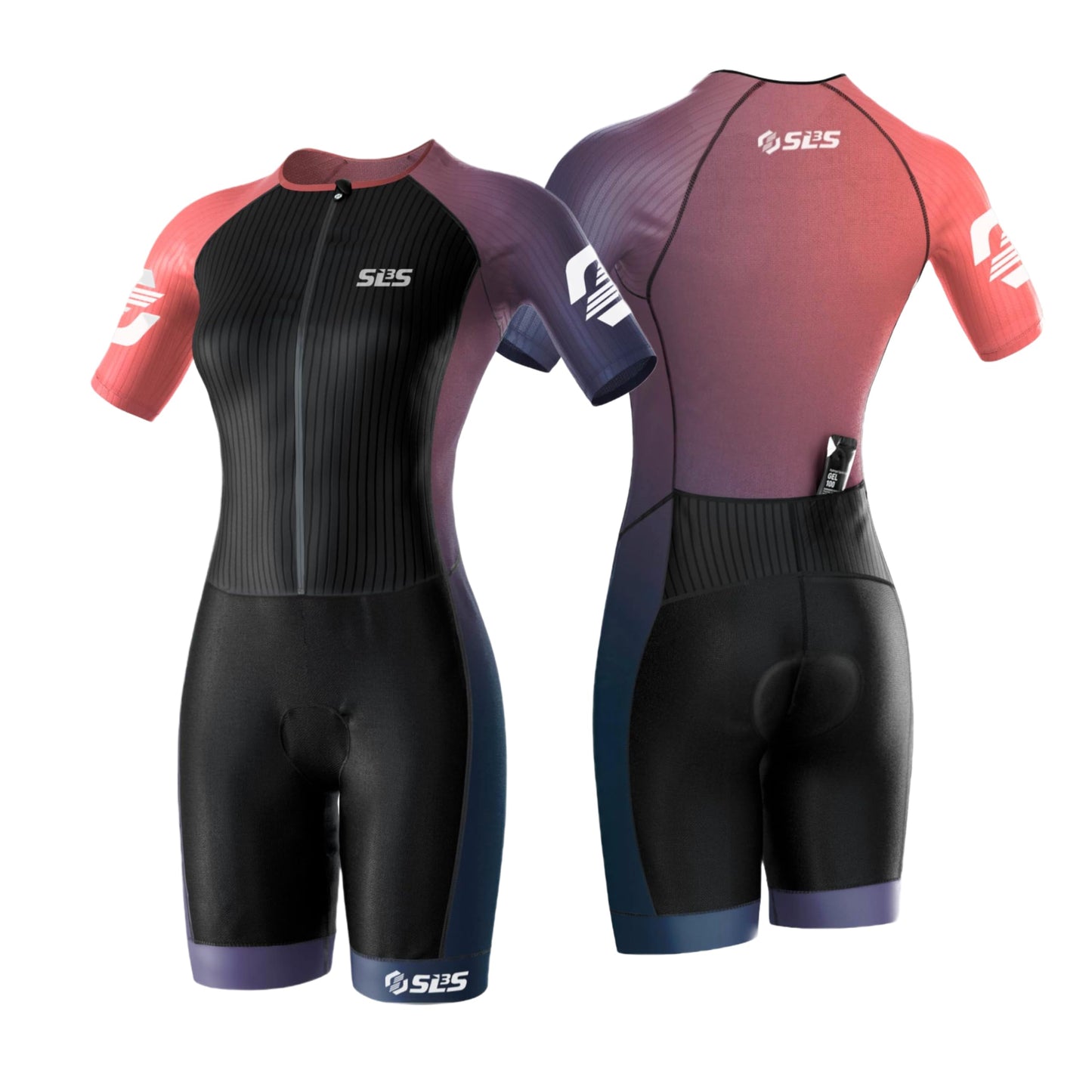 SLS3 Triathlon Suits Women Elite Aero Sleeved Tri Suit Women, Trisuit, Quick-Dry, Italian Chamois, Ready for Any Distance (Nova, X-Large)