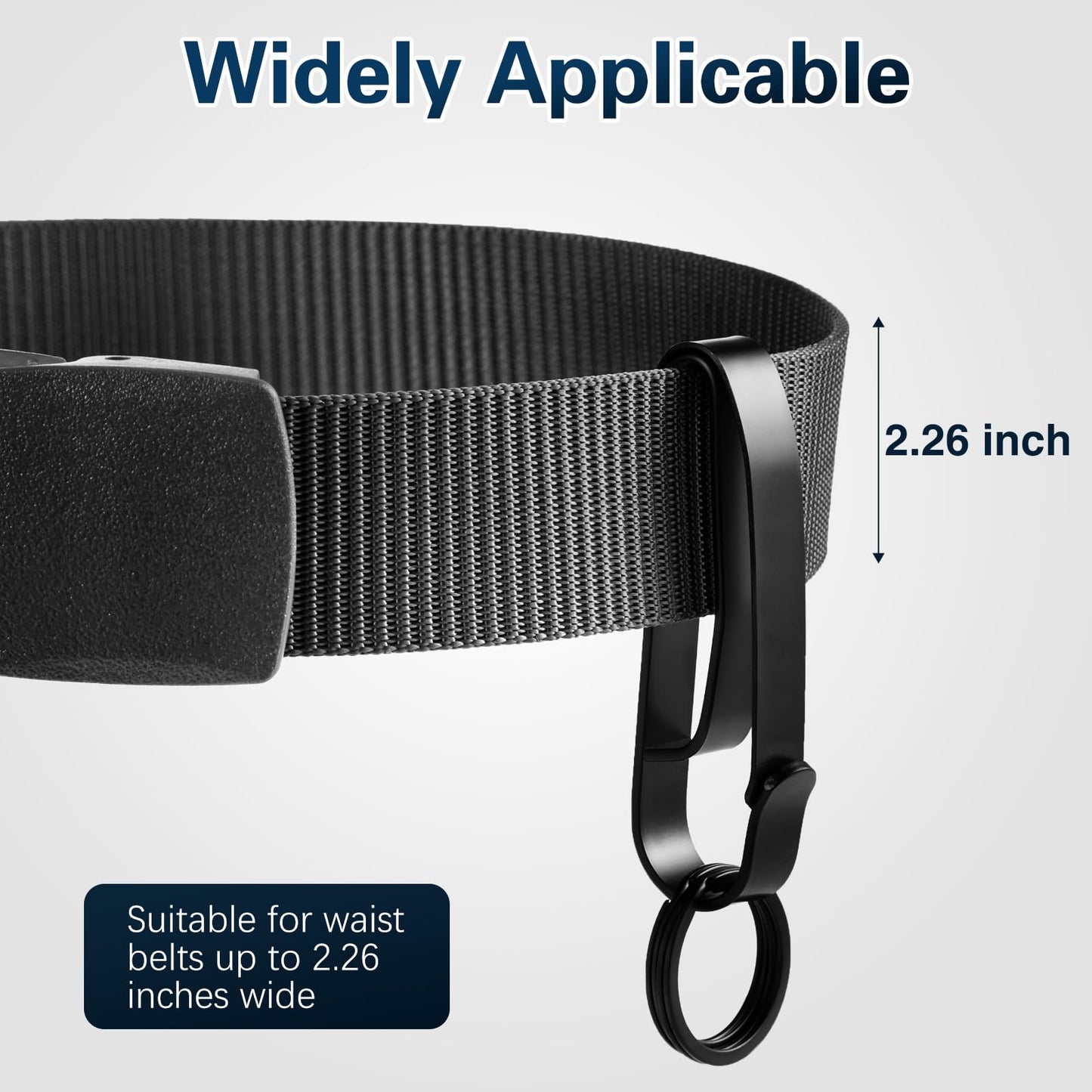 Yeflawor Duty Belt Key Holder, 2PCS Premium Duty Belt Key Clip, Upgraded Quick Release Key Keeper with Key Ring for Police and Law Enforcement Agencies