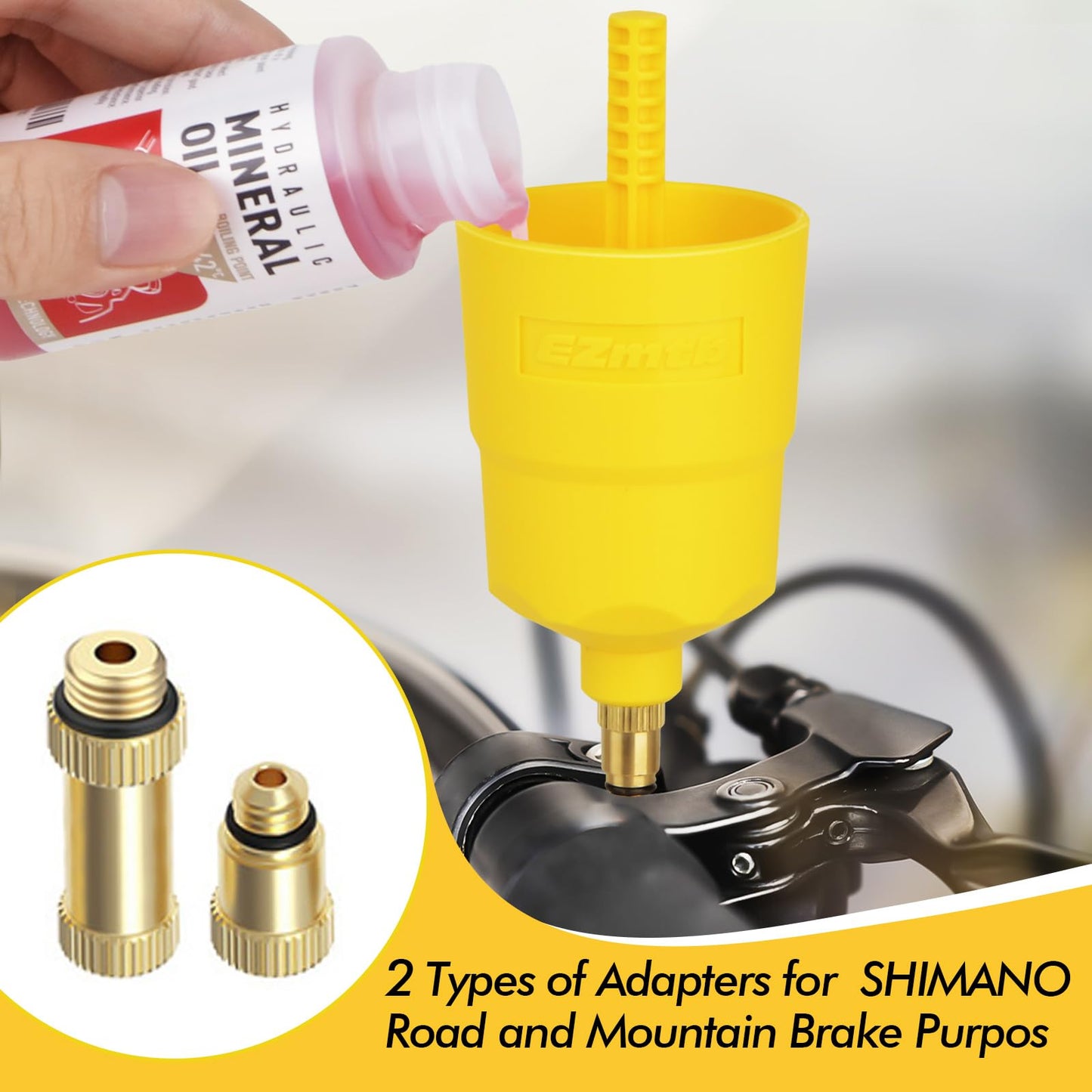 YOUMAYSTORY Brake Bleed Kit for Shimano Hydraulic Brakes, Brake Fluid Change Hydraulic Kits, Including High Performance Brake Fluid Mineral Oil 120ml