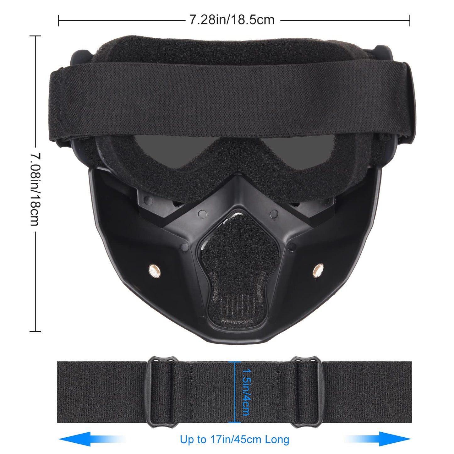 VPZenar Full Face Airsoft Mask and Helmet,Black Tactical Helmet with NVG Mount, Anti Fog Paintball Mask, Detachable Goggles, Tactical Protective Gear