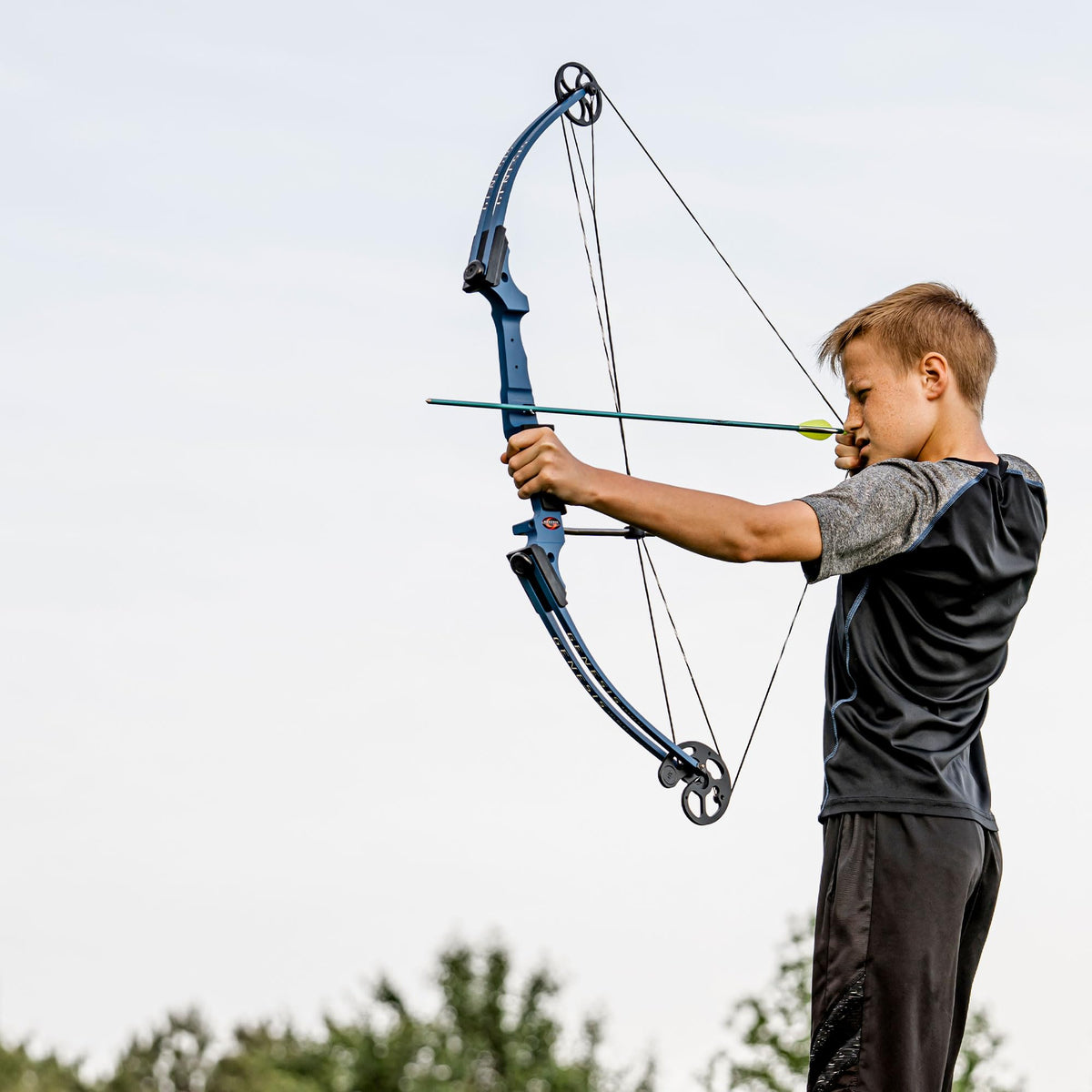 Genesis Archery Original Compound Bow with Adjustable Riser, 15"-30" Draw Length, 10-20 lb Draw Weight, All Skill Levels, Draw Hand - Right, Yellow