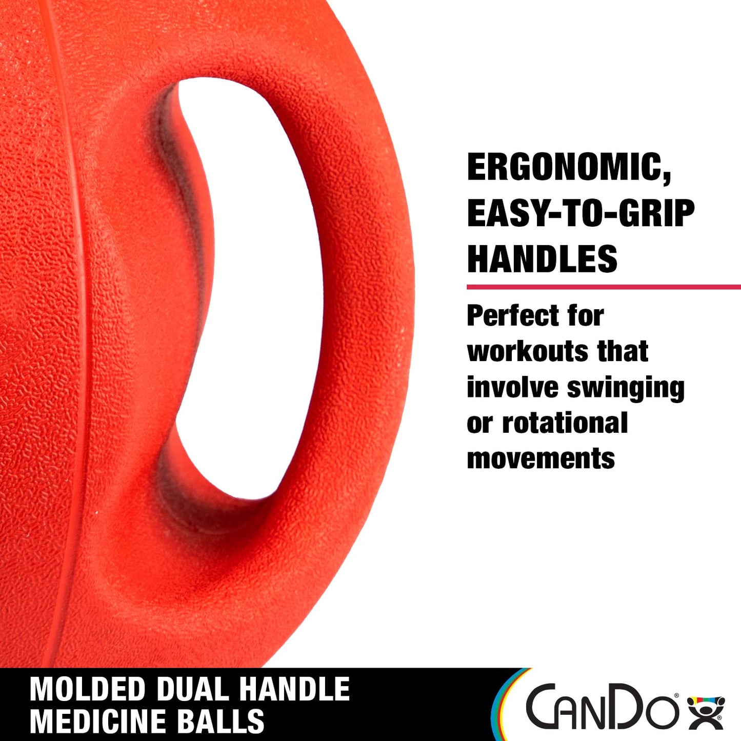 CanDo 505041 Molded Dual-Handle Medicine Ball, 11lb