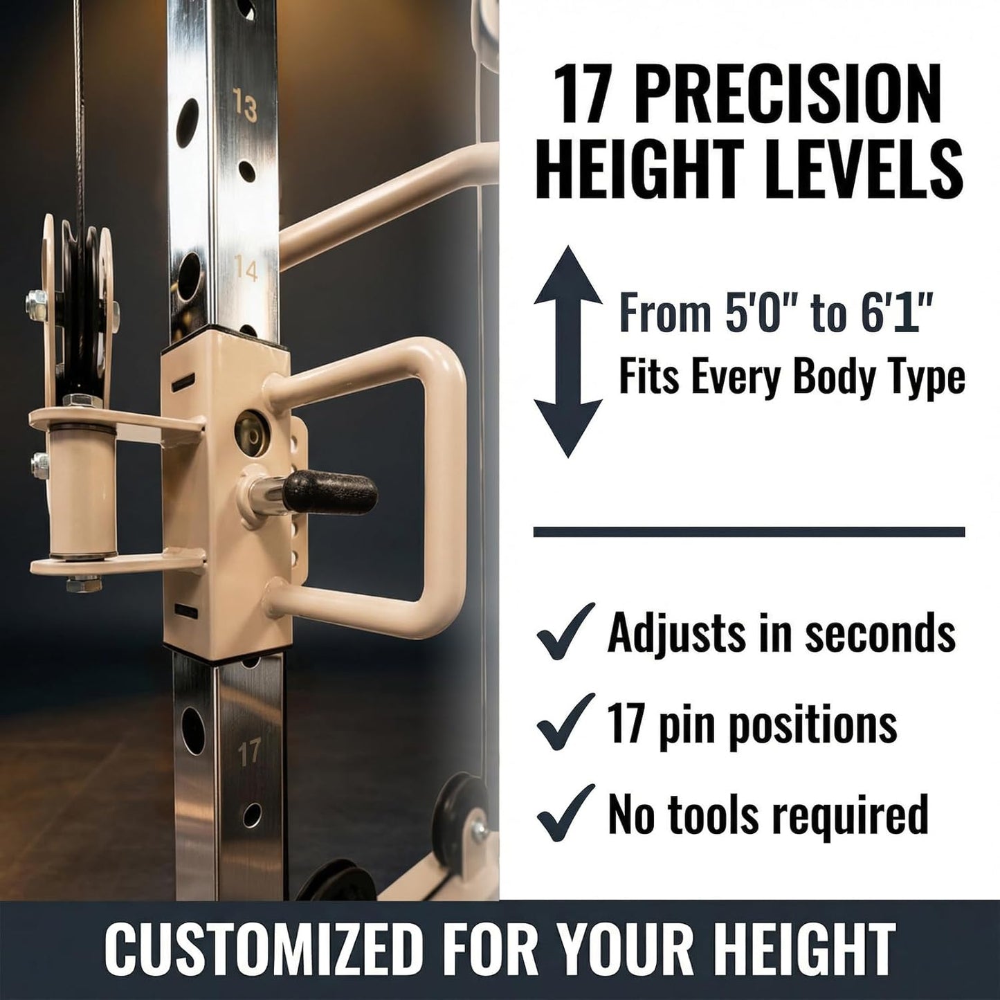 Home Gym Equipment - All-in-One Corner Master with 132 lbs Weight Stack | 17 Adjustable Settings, Space-Saving Design