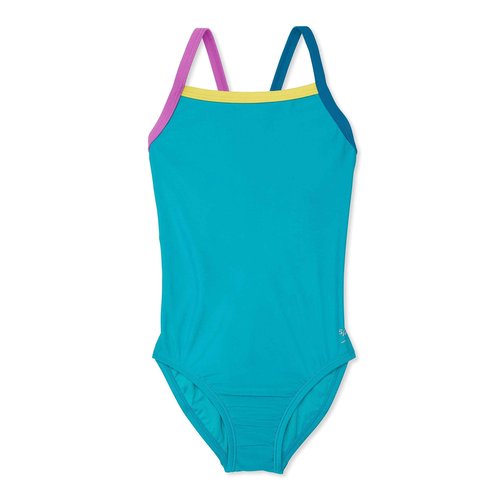 Speedo Girl's Swimsuit One Piece Thin Straps Ceramic