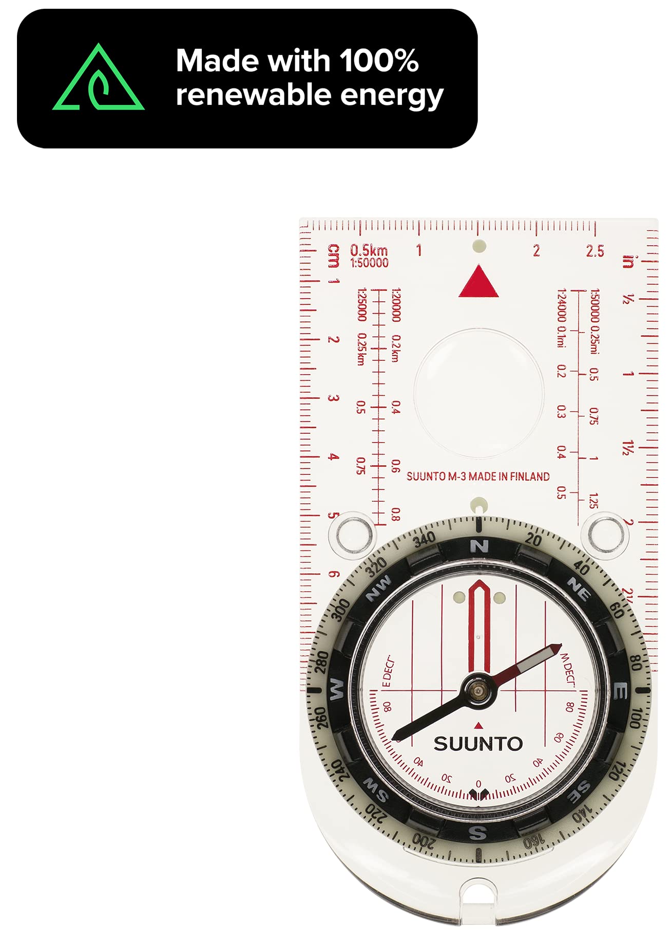 SUUNTO M-3 NH Compass, Advanced Features for Navigation, Luminecent Markings for Use in Low Light