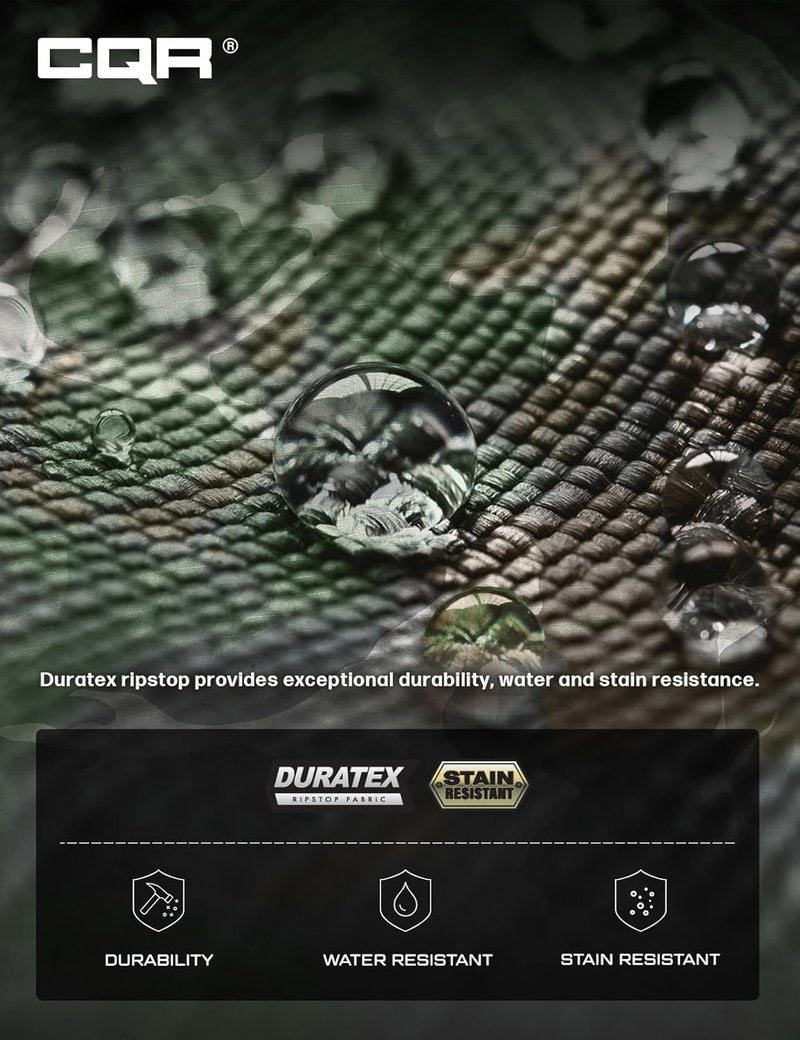 CQR Men's Tactical Pants - Water-Resistant Ripstop Cargo Design | Lightweight EDC Work & Hiking Gear