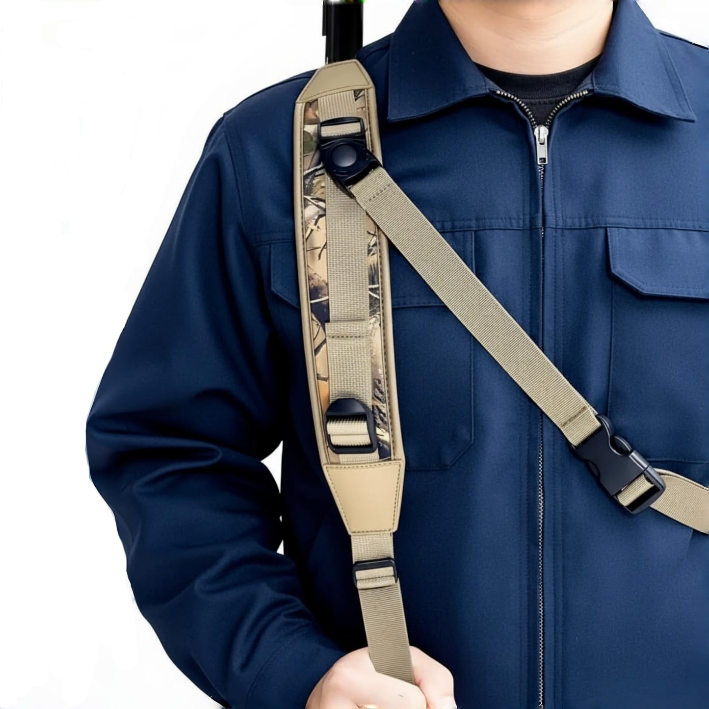 yuyingji Hands-Free Adjustable Rifle Sling with Quick Release Buckle - Heavy Duty High-Density Nylon, Padded Comfort Shoulder Strap, Multi-Mounting Options, Outdoor Hunting Shooting & Tactical Use