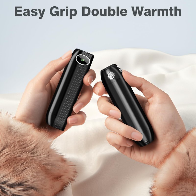 Hand Warmers Rechargeable 2 Pack, AI Smart Chip 20Hrs Long Safe Heat, 2s Fast Heating Up to 140℉, Portable Pocket Heater, Warm Gifts for Christmas, Outdoor, Golf, Hunting, Camping Accessories