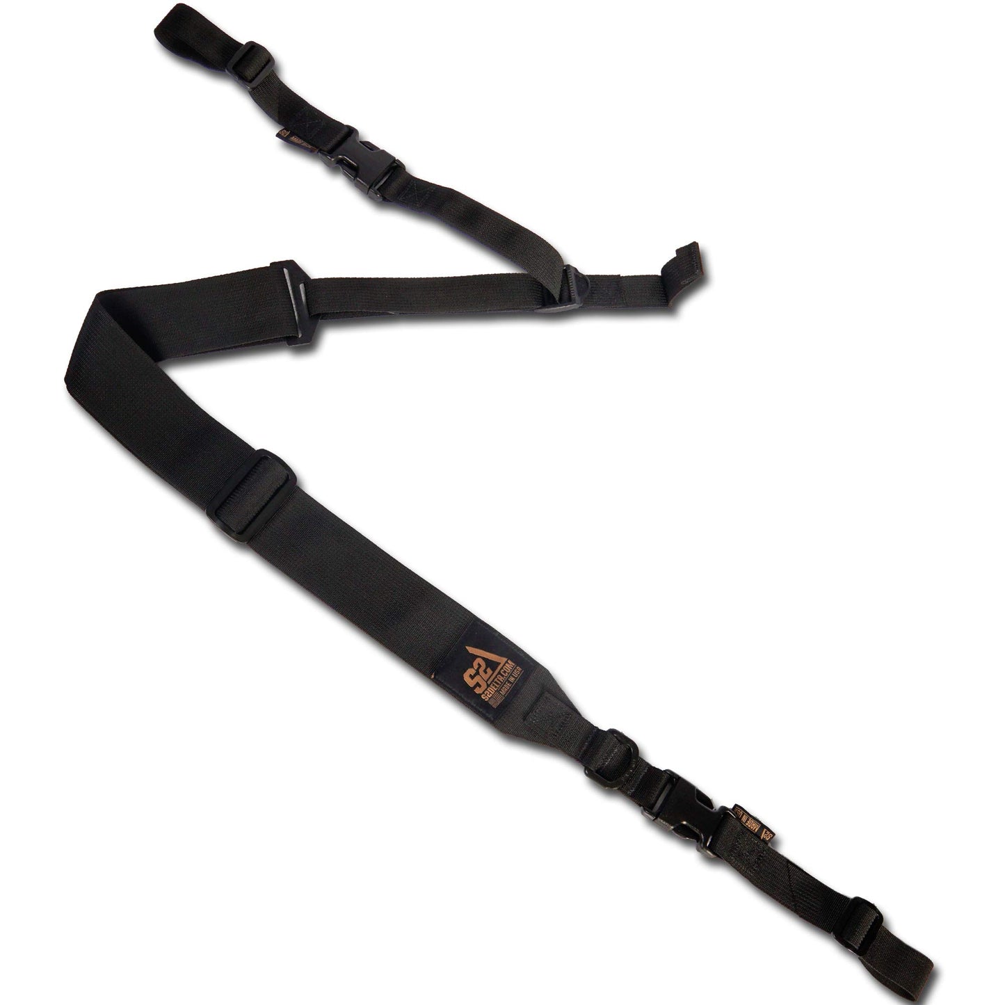 S2Delta - USA Made Premium 2 Point Rifle Sling, Fast Adjustment, Modular Attachment Connections, Comfortable 2” Wide Shoulder Strap