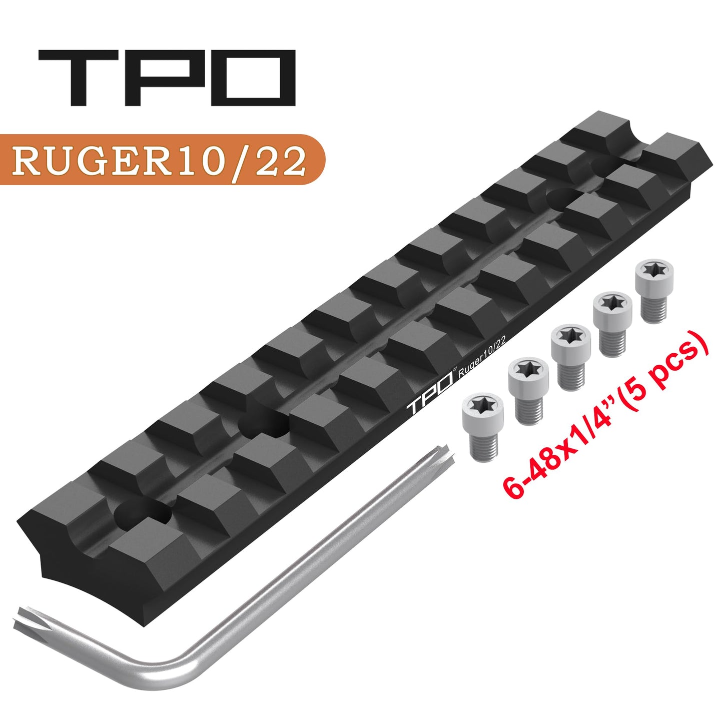 TPO Ruger 10/22 Picatinny Rail Mount for Red Dot, Scopes, Optics