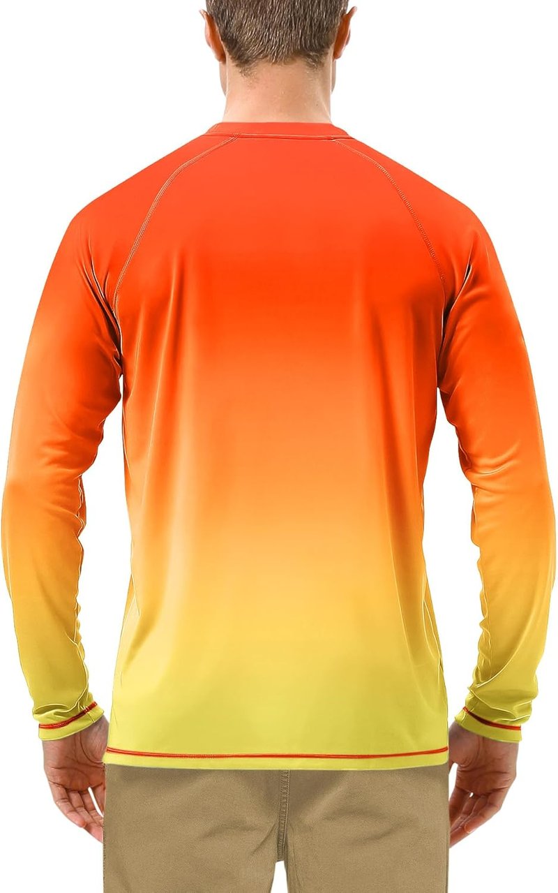 UPF 50+ UV Sun Protection Shirt - Men's Long Sleeve Rash Guard for Fishing, Hiking, Swimming | Outdoor Activewear