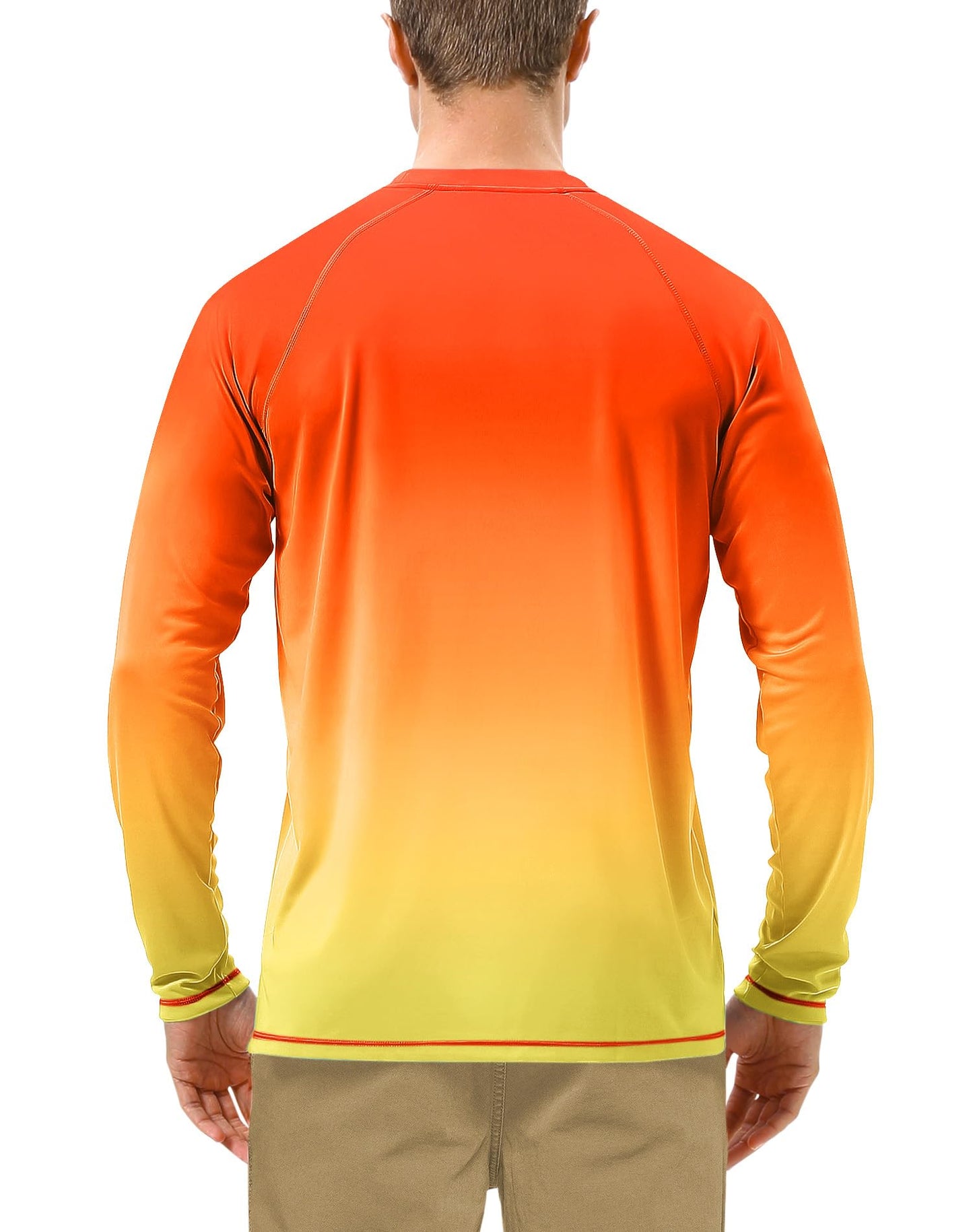 Roadbox Mens UPF 50+ Long Sleeve SPF Diving Rash Guard UV Sun Protection Shirts for Outdoor Fishing Hiking Swimming Running