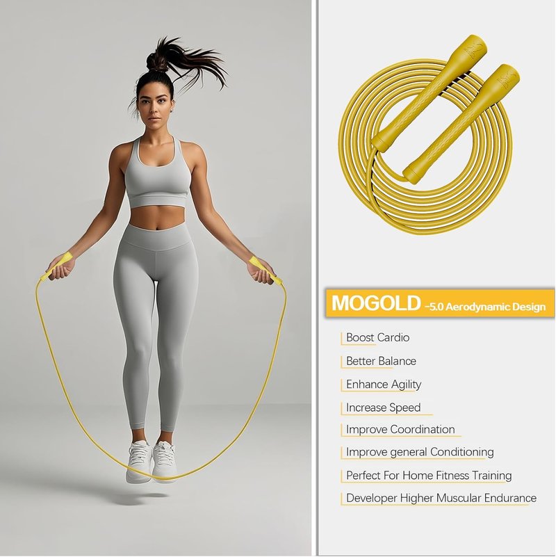 Unbreakable Jump Rope - 10,000-Drop Adjustable Speed Rope with Ergonomic Handles | 5mm PVC for Boxing & HIIT