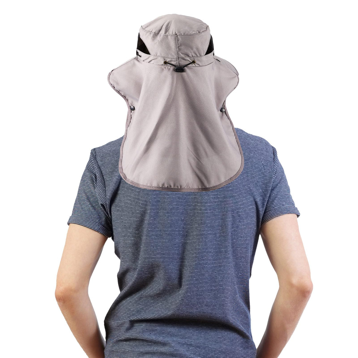 Cuffbow 3 Pcs Sun Hat for Men Women with Neck Flap Breathable Wide Brim Bucket Hat UV Protection UPF 50+ Fishing Hiking(Dark Gray, Gray, Army Green)