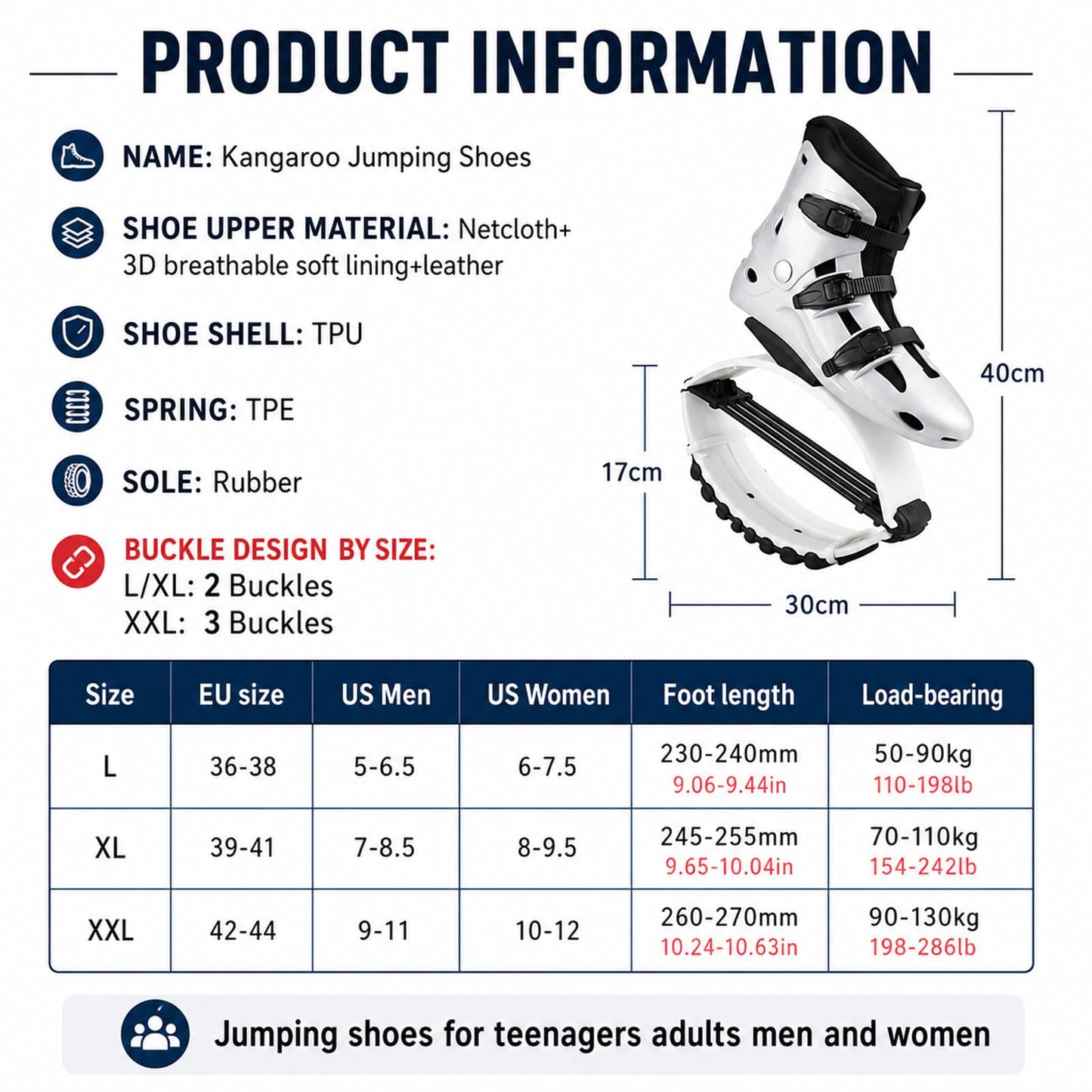 KPUKGJDK Kangaroo Jump Shoes for Women & Men – Adult Moon Shoes with 4 Springs, Low-Impact Fitness Jumping Boots for Exercise, Weight Loss, Cardio