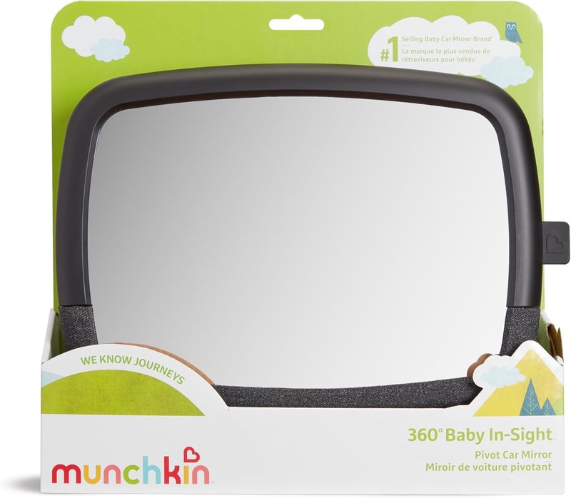 Baby Car Mirror - 360° Adjustable Rear-Facing Auto Mirror for Safety | Black