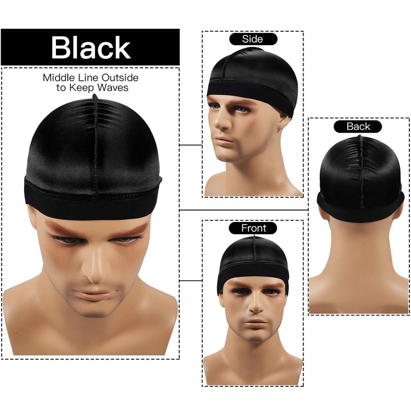 Silky Wave Cap for Men - 2PCS Compression Durag Set | Regular Style