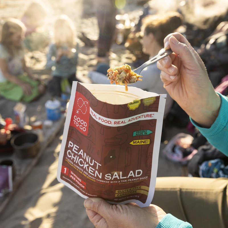 GOOD TO-GO Peanut Chicken Salad - Stove-Free™ Cold Soak (Single Serving) | No Stove Required! Camping & Backpacking Food | Just Add Water Backpacking Meals | Good To-Go Dehydrated Meals Taste Better Than Freeze Dried Food
