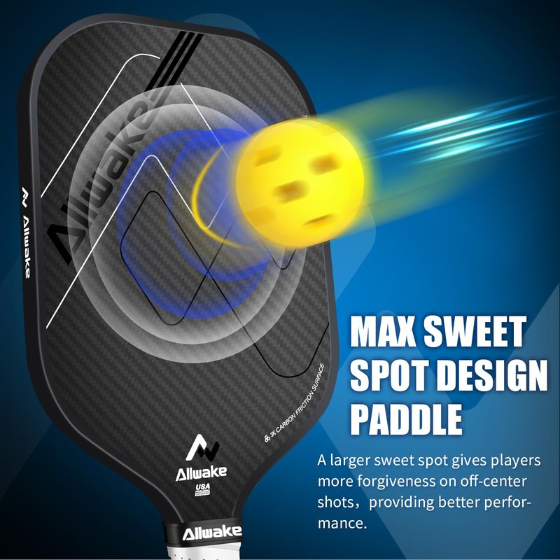 Pickleball Paddles, USAPA Approved, 3k Friction Surface Carbon Fiber Pickleball Paddle, Durable &Lightweight Pickleball Rackets for Adults