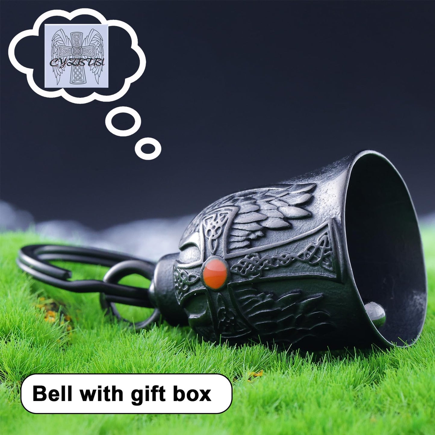 Motorcycle Cross Bell - Motorcycle Celtic Bell for Men Women, Guard Riding Safety