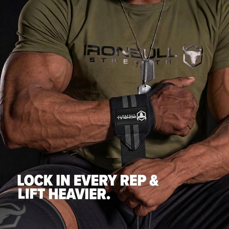Wrist Wraps for Weightlifting - 18” Premium Quality Straps with Thumb Loop | Ideal for Powerlifting, Curls & Dips