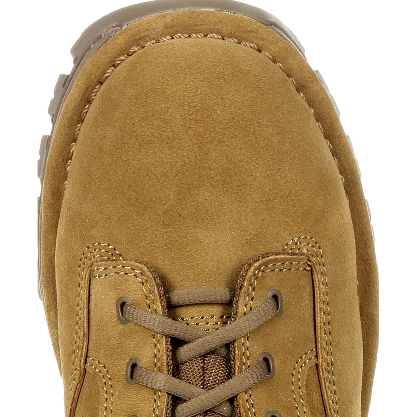 ROCKY Portland 8" Side Zip Composite Toe Public Service Boot, Coyote Brown, Size 9(W)