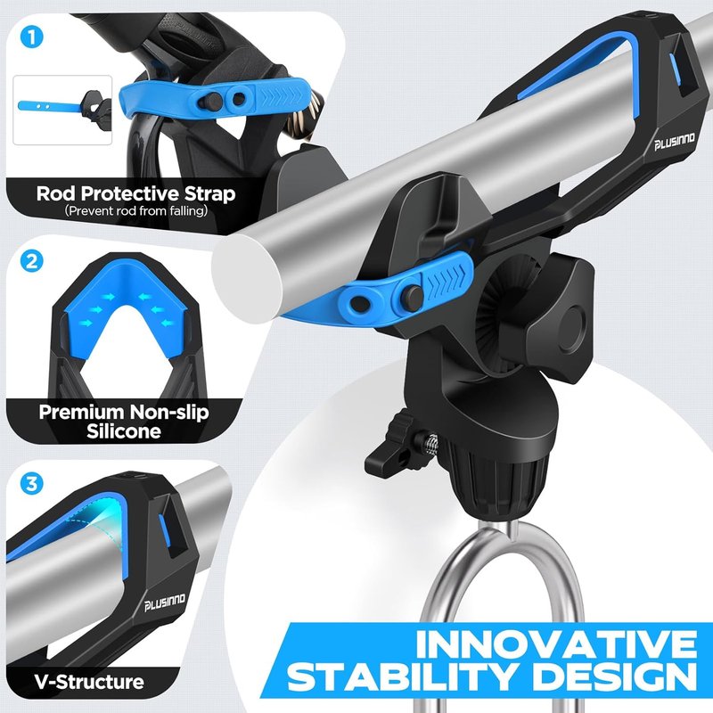 Fishing Rod Holder - 360° Adjustable Ground Mount - 1/2/4 Pack | Ideal for Bank Fishing & Gifts for Men