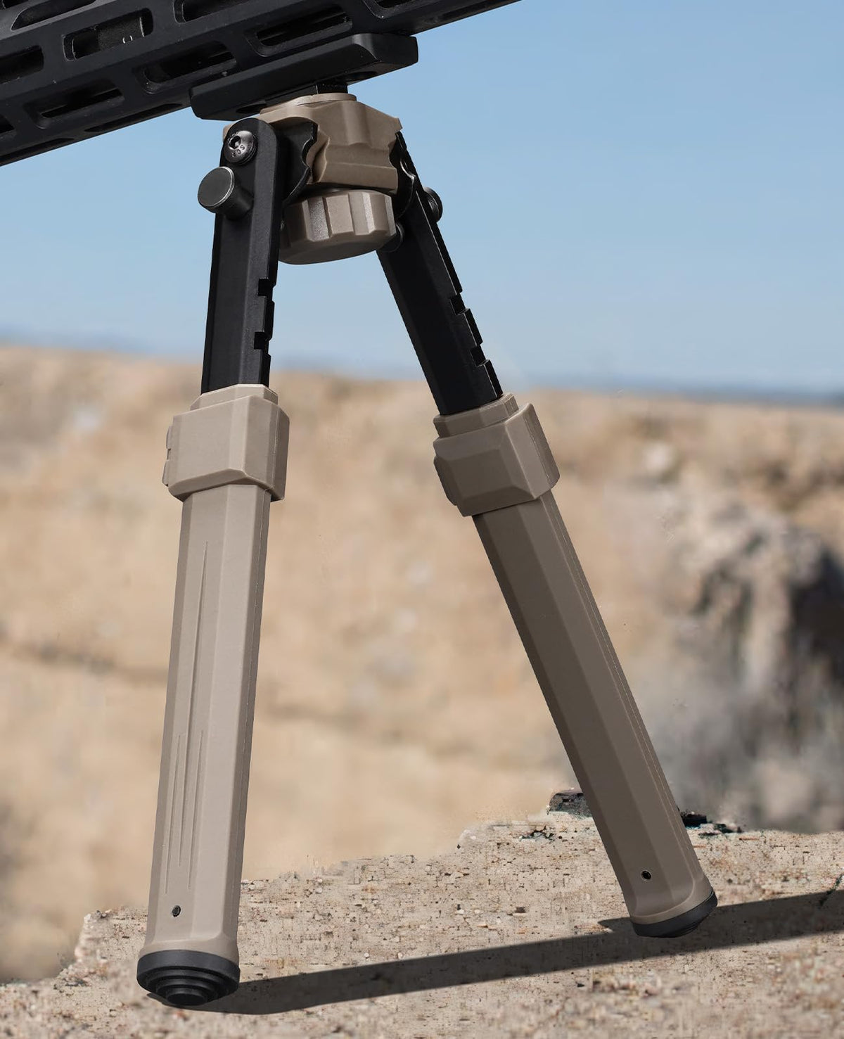 CVLIFE Bipod Compatible with M-Rail Bipods for Rifles Sturdy Portable Height Adjustable Rifle Bipod for Hunting Shooting Outdoors (Flat Dark Earth, 7.8-10.6")