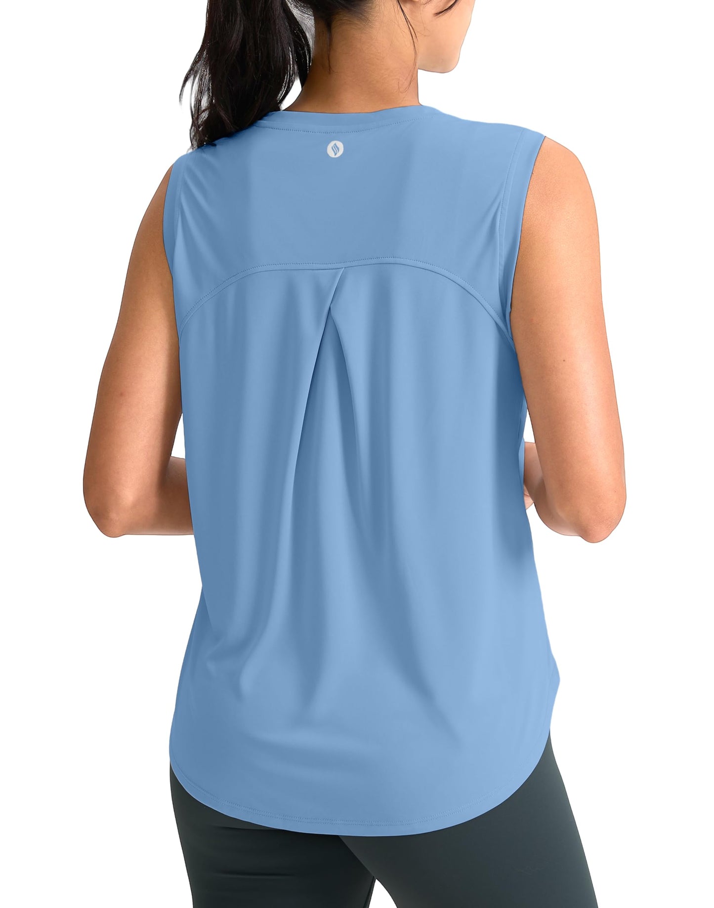 SANTINY Womens Workout Tank Top Lightweight Athletic Gym Yoga Running Shirt