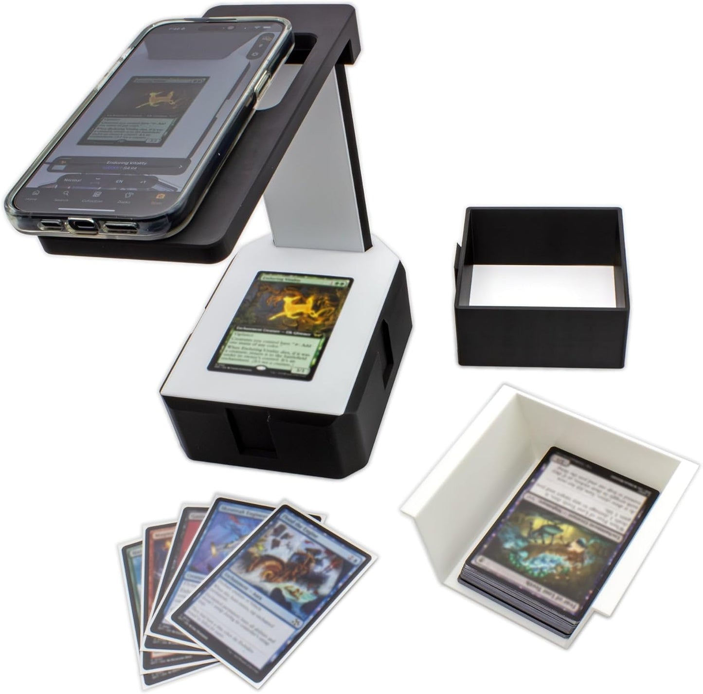 EnderToys Card Scanner TCG - Deluxe Scan Station for Sleeved & Unsleeved Cards | Fast Sorting
