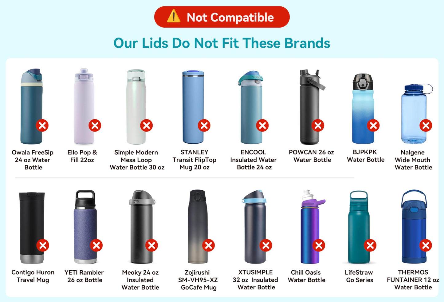 Soledea Flip lid for Hydro Flask Wide Mouth 32 40 oz with Flexible Handle, Replacement Coffee Lid for Hydro Flask, Simple Modern, ThermoFlask and More 12 oz-64 oz Water Bottles - Green, 2 Packs