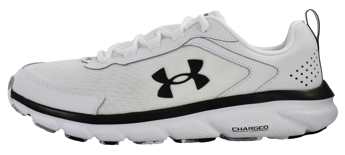 Under Armour Mens Charged Assert 9 Marble Running Shoe, White(101 Black, 10 US