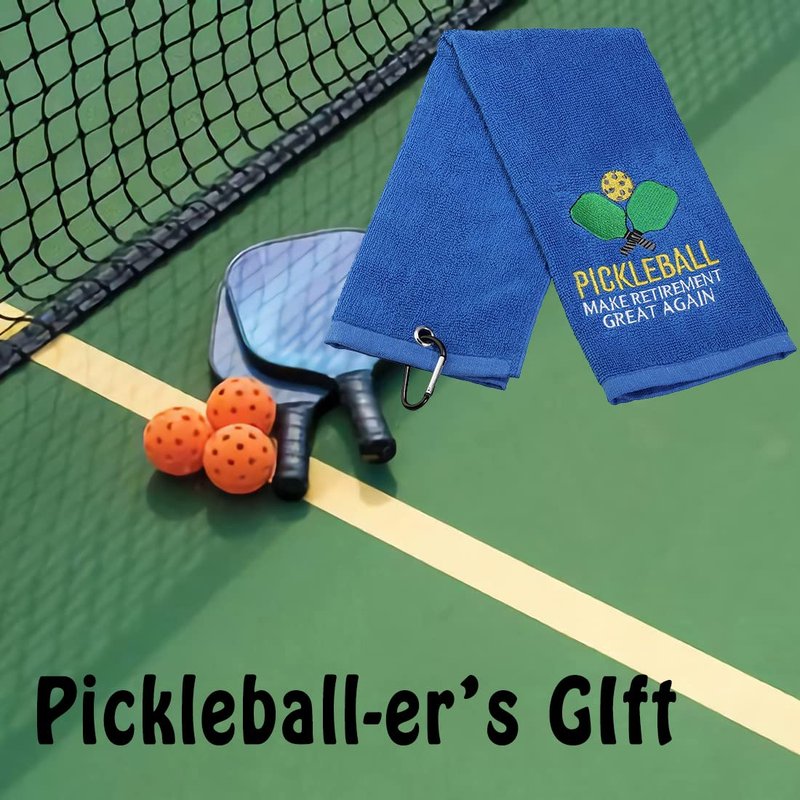 Retirement Gift Pickleball Towel Pickleball Make Retirement Great Again Embroidered Towel Gift for Pickleball Lover (Pickleball Make Retirement Great Again)