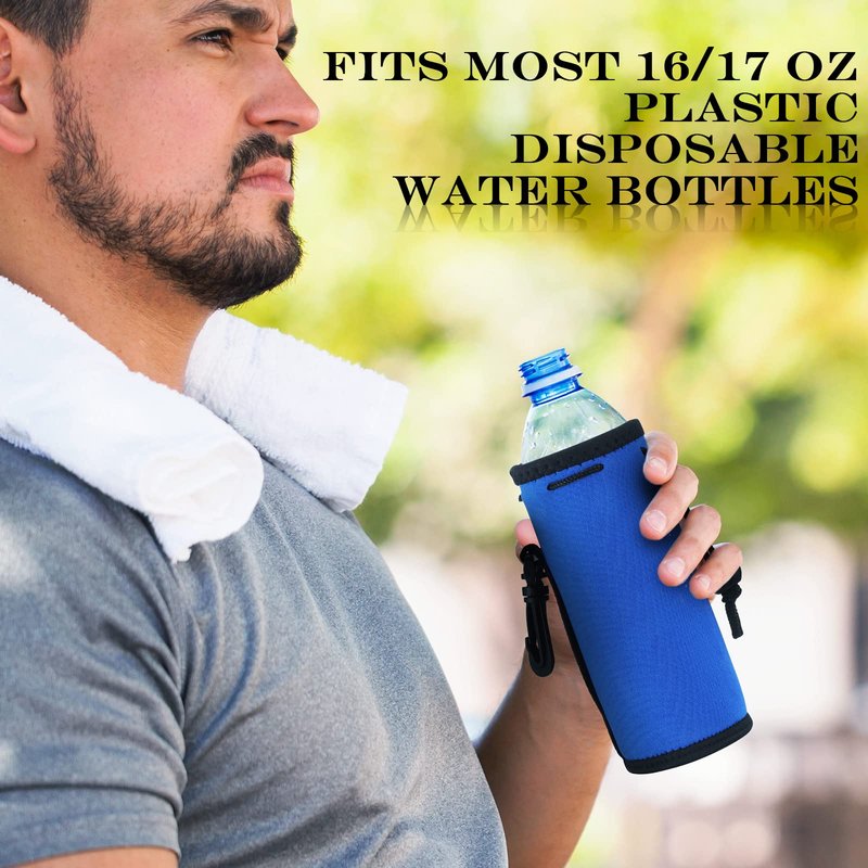 Remerry 4 Pcs Neoprene Water Bottle Sleeve Carrier Bag with Adjustable Strapinsulated Neoprene Sling Sleeve Canteen Flask Water Bottle Holder for 17 oz Stainless Steel/Plastic (1000 ml,Bright Colors)
