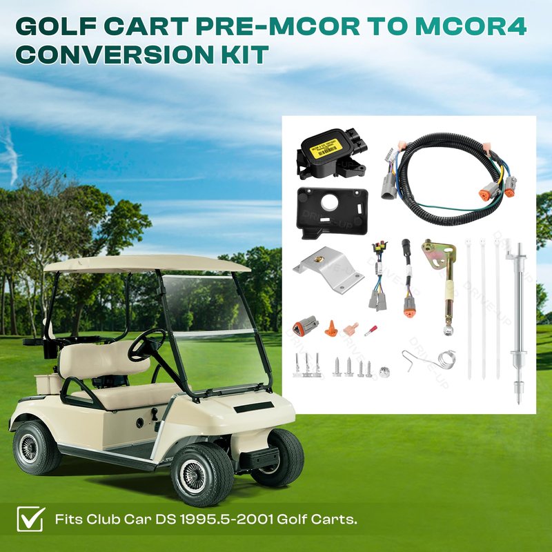 DRIVE UP Golf Cart DS Pre-MCOR to MCOR4 Conversion Kit for 1995.5-2001 Club Car DS Models OEM AM293201, 103951901