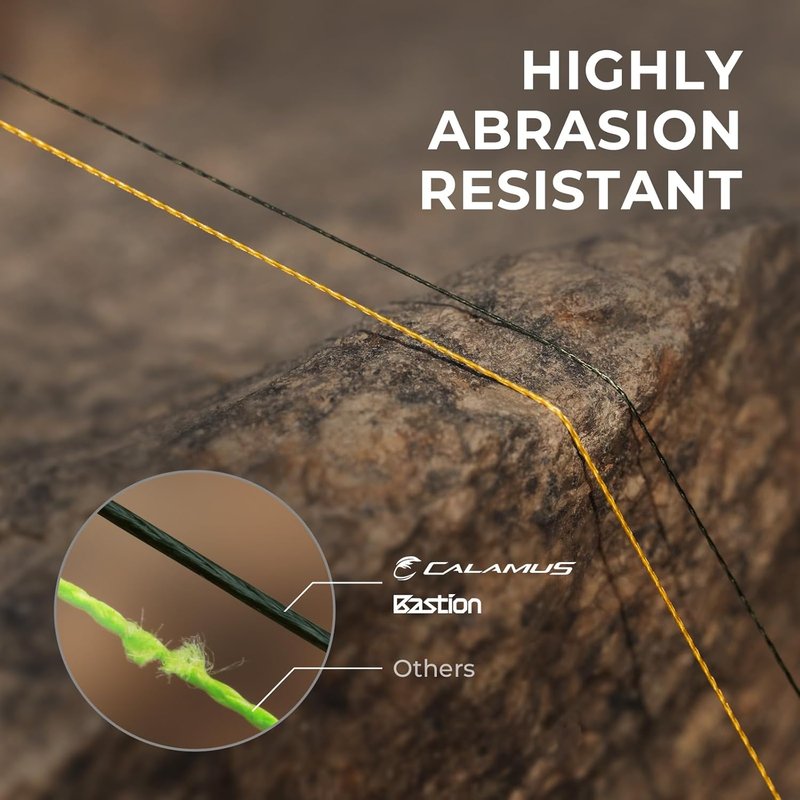 Calamus Braided Fishing Line - Abrasion-Resistant 4 Strand Superline | Thin Diameter Zero Stretch
