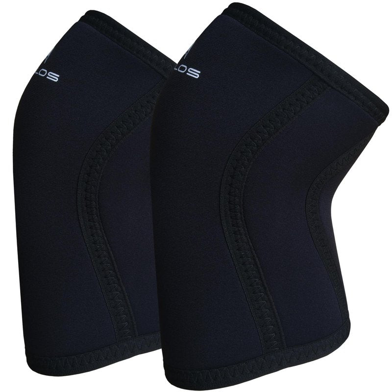 AEOLOS Knee Sleeves (1 Pair)，7mm Compression Knee Braces for Heavy-Lifting,Squats,Gym and Other Sports (22Black4, Medium)