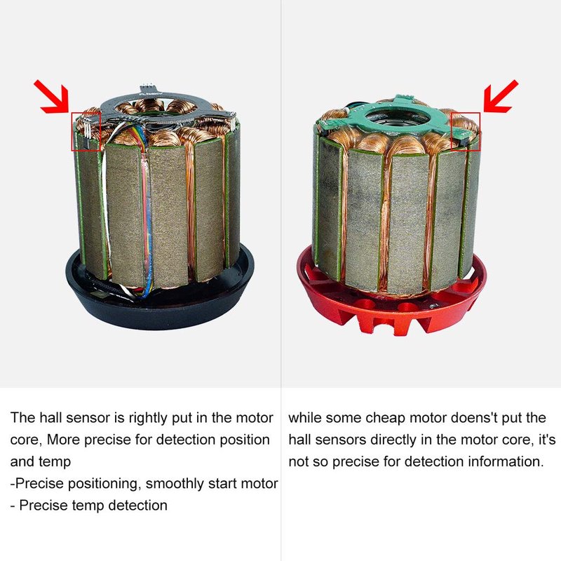 Offroad Electric Skateboards Flipsky Motor BLDC Brushless Outrunner Motor 6374 140kv 8mm Round Shaft Sensored for Electric Skateboard,Longboard,Escooter,Ebike Esk8 DIY Accessories
