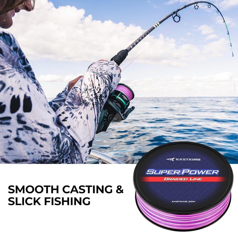 KastKing SuperPower Braided Fishing Line - Zero Stretch, Abrasion Resistant, Smaller Diameter | 300 Yards, Green