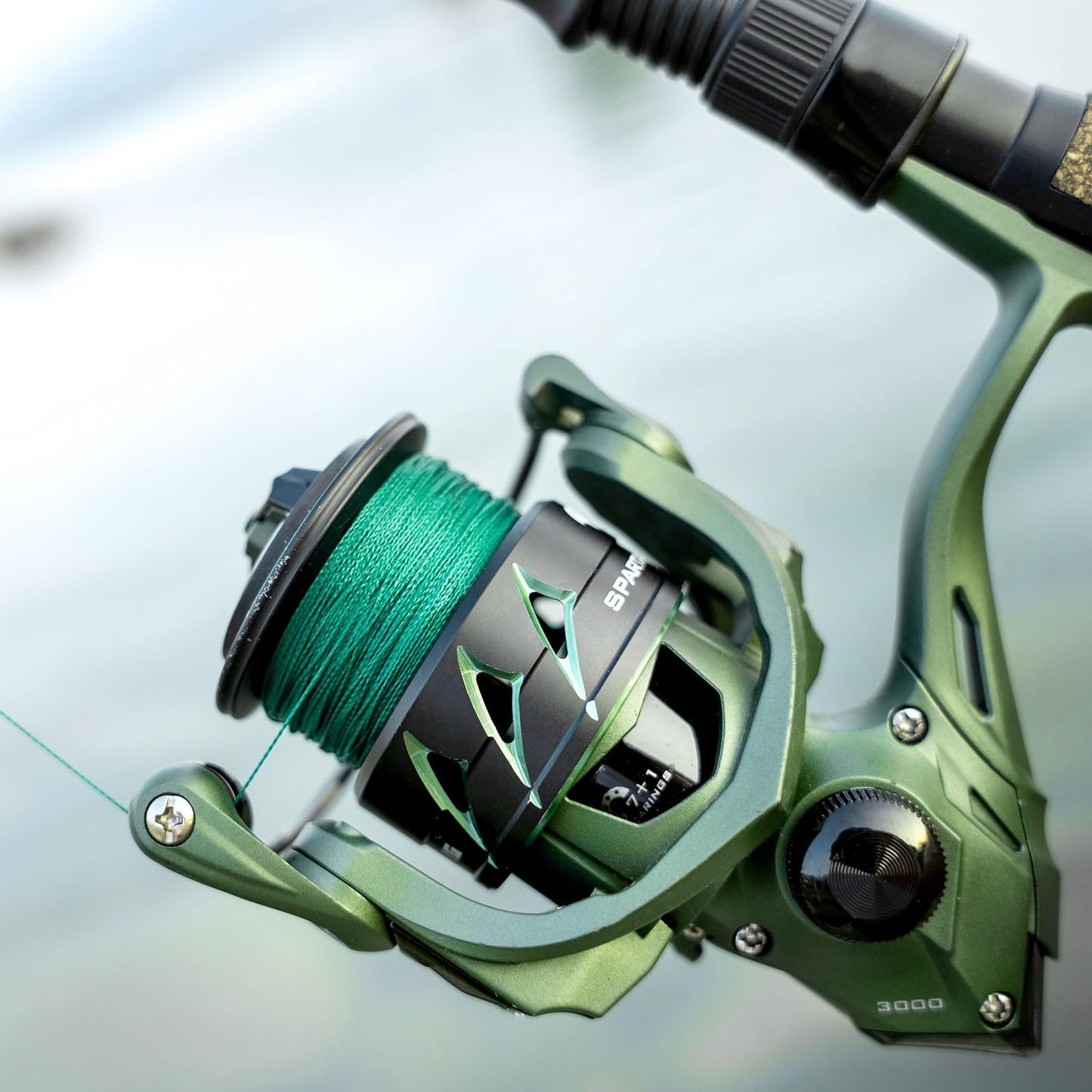 KastKing Superpower ColorShield Braided Fishing Line, Moss Green,30LB,300Yards,X8