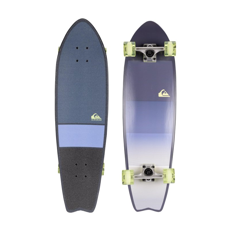 Quiksilver Cruiser Skateboard – 32.5" x 9" Deck, 7-Ply High-Density Wood, 62MM 85A Urethane Wheels, ABEC-5 Bearings, Geo Lite Trucks, 17.3" Wheelbase, for Teens & Adults