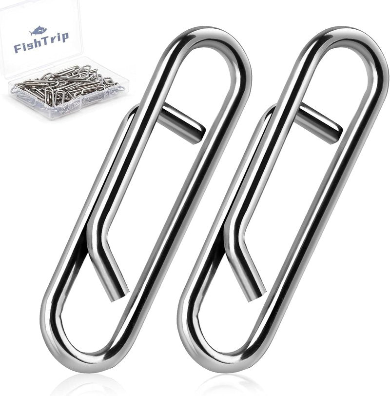 Fishing Clips Power Clip - 50 Pack Quick Change Connector Links for Saltwater & Freshwater Fishing