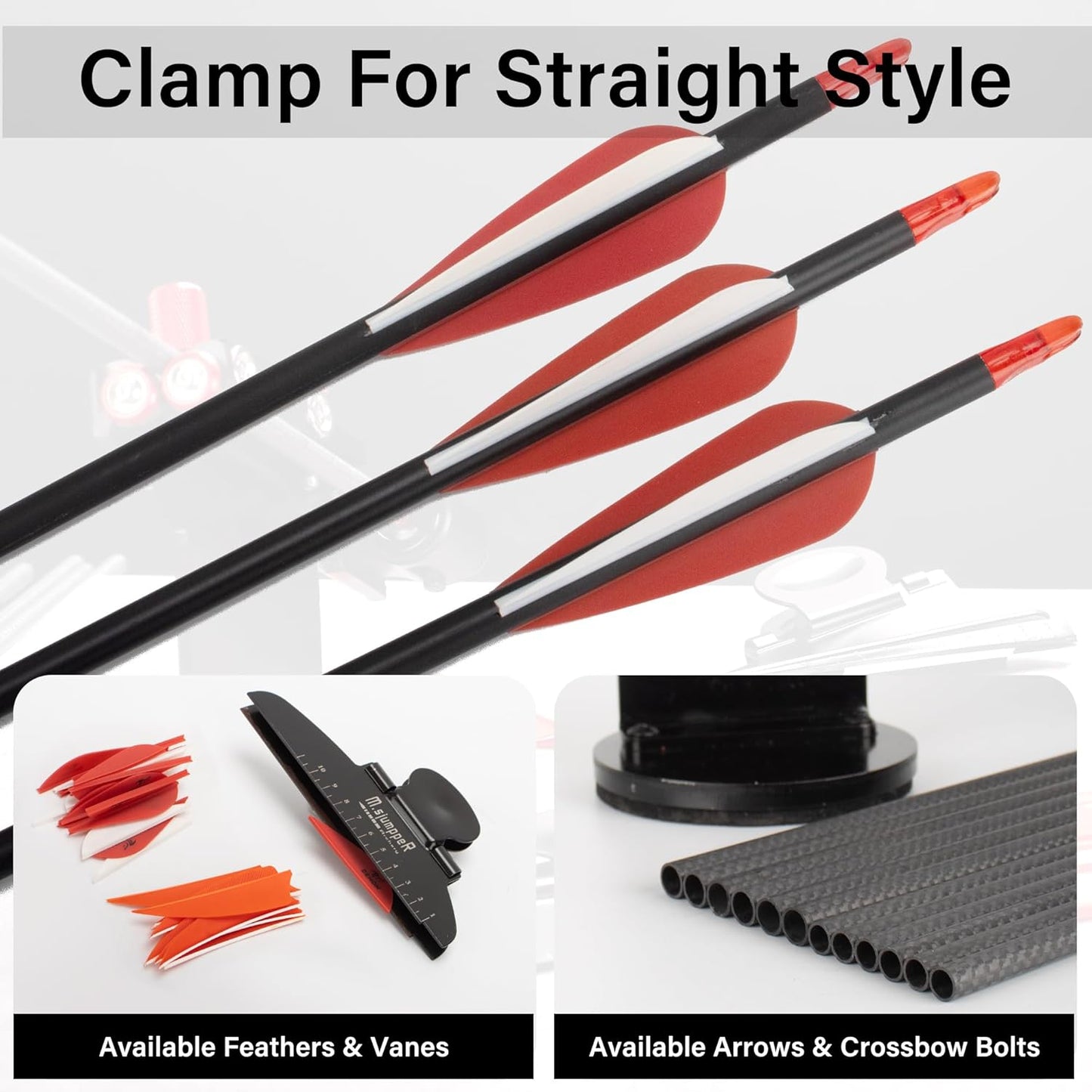 Iron Fletching Jig - Right Helical & Straight Clamps for DIY Archery Arrow Repair | Tool Kit