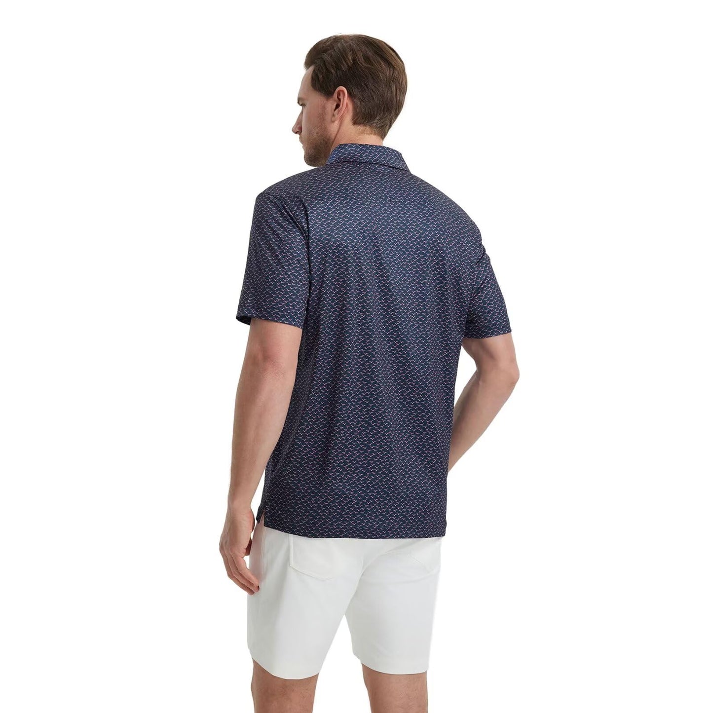 M MAELREG Mens Golf Shirt Short Sleeve Dry Fit Print Moisture Wicking Performance Patterns Collared Polo Shirt