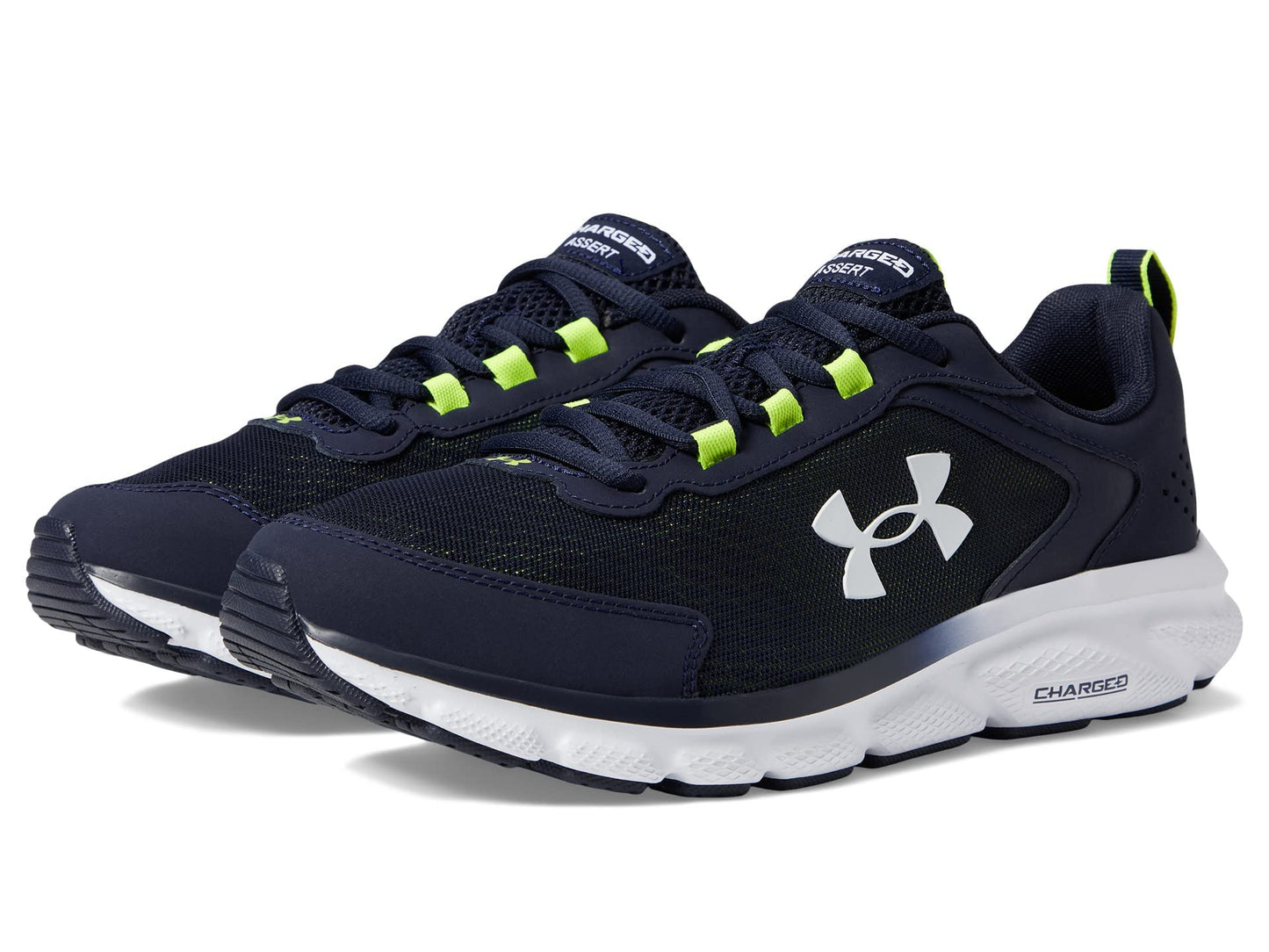 Under Armour Men's Charged Assert 9, (404) Midnight Navy/Yellow Ray/White, 10